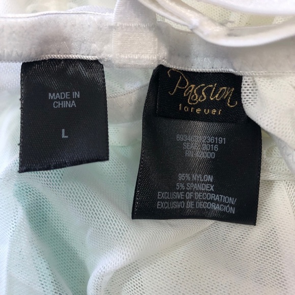Passion Forever Teddy Flyaway Sheer Top L - Picture 3 of 6